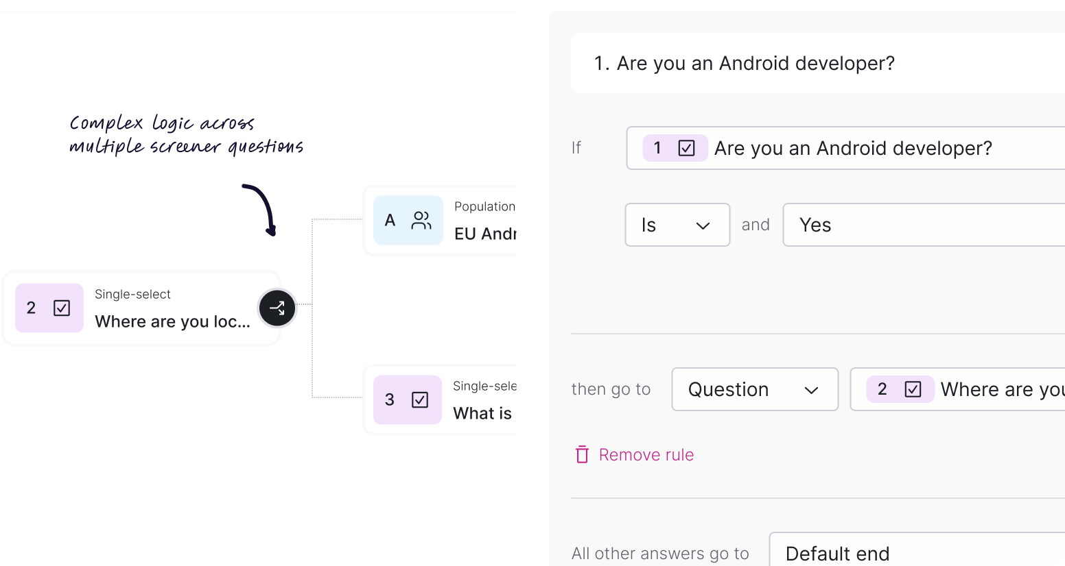 Complex logic for deeper segmentation